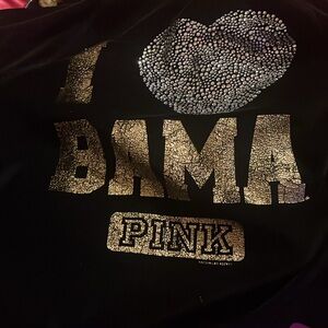 Victoria's Secret PINK Black and Gold Bama Sweatshirt